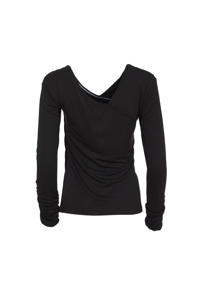 Ruched Soft Top - Black