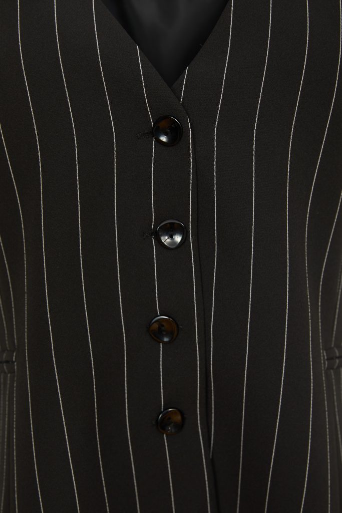 Striped Waistcoat - Black/white