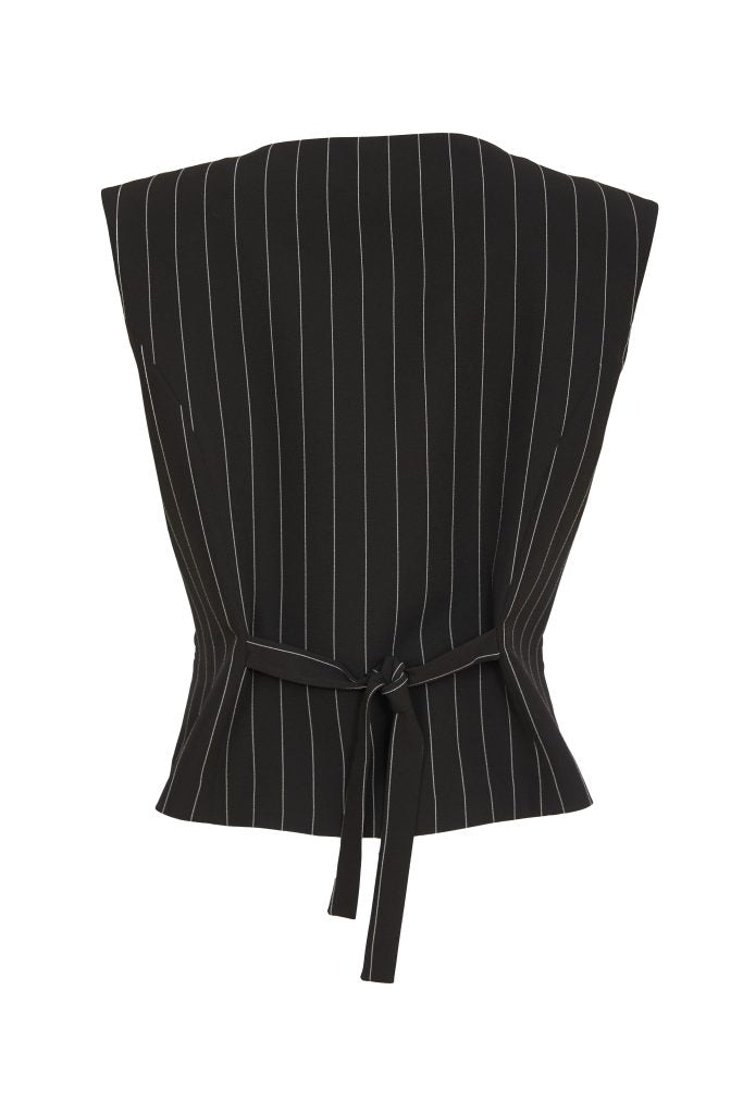 Striped Waistcoat - Black/white