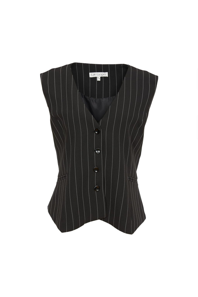 Striped Waistcoat - Black/white