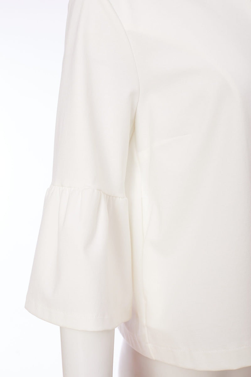 Gathered Sleeve Cuff Jacket - Off White