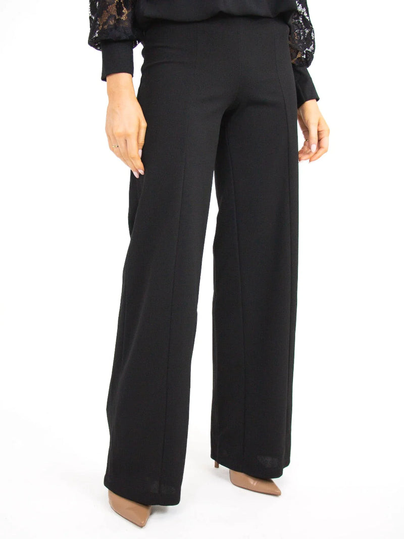 Lulu Wide Leg Trouser - Black