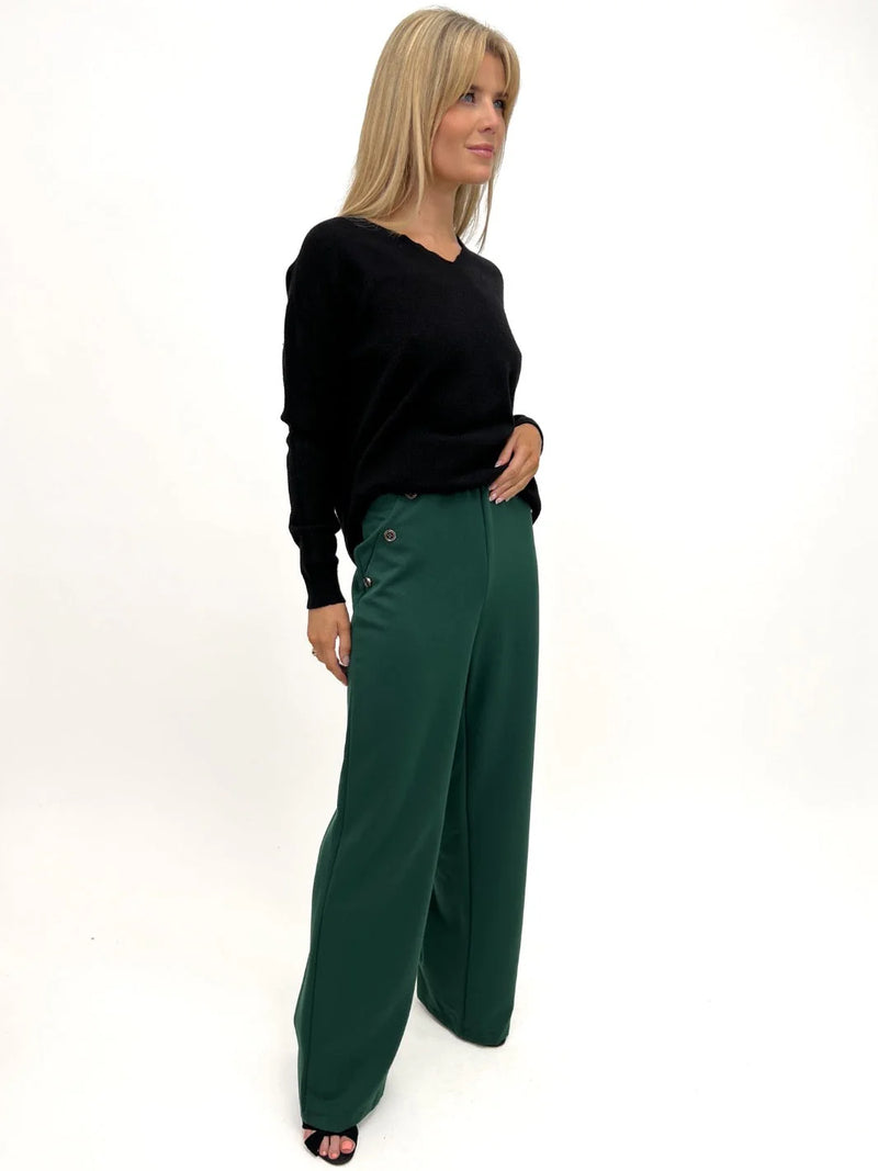 Sardina Button Trouser - Green