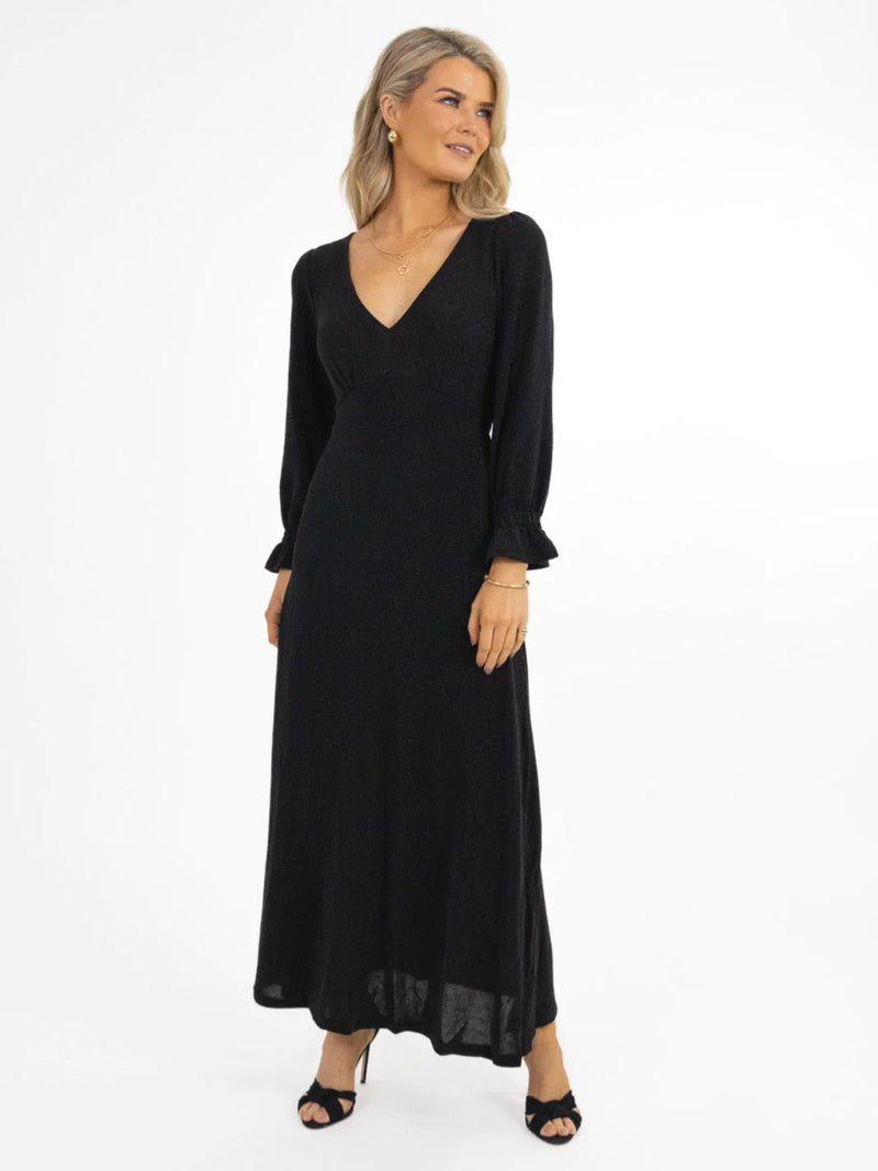 Streasa Lurex Dress - Black