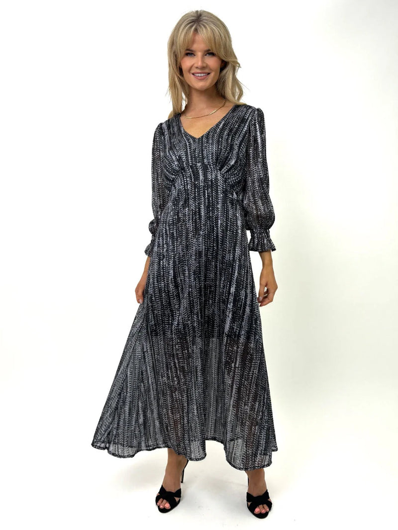 Streasa Dress - Black/white