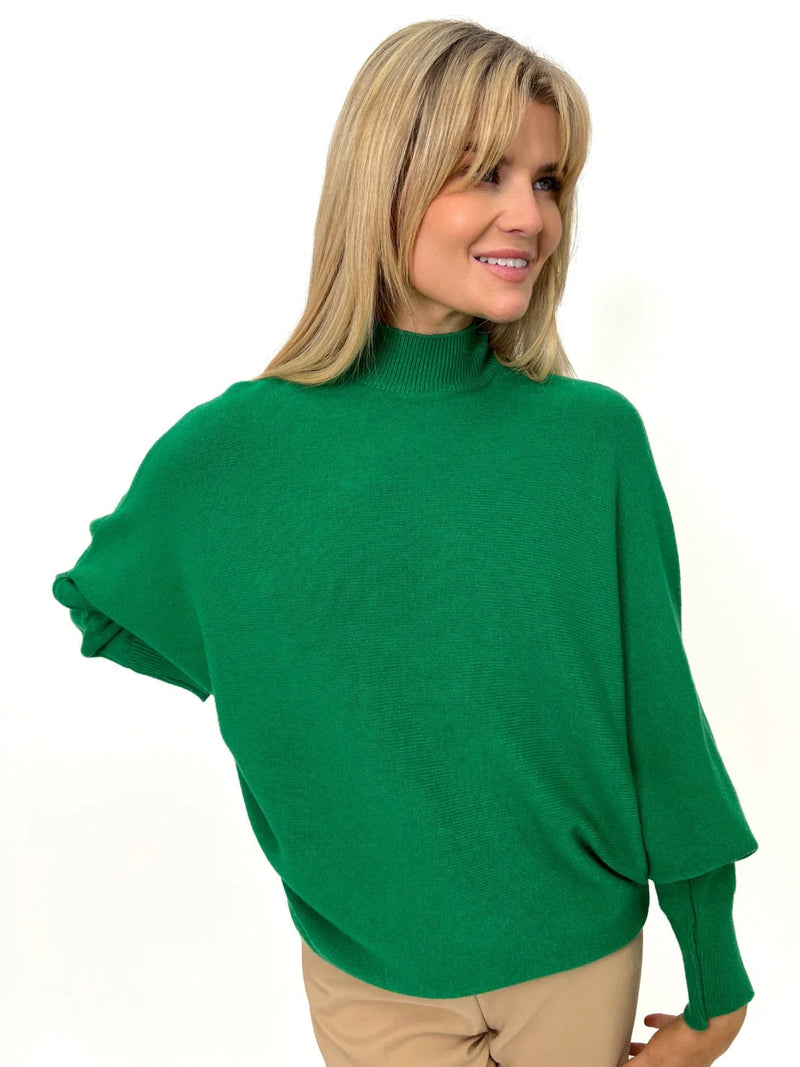 Verona Polo Neck Jumper - Green