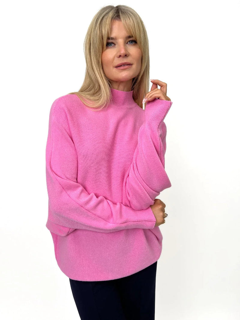 Verona Polo Neck Jumper - Magenta