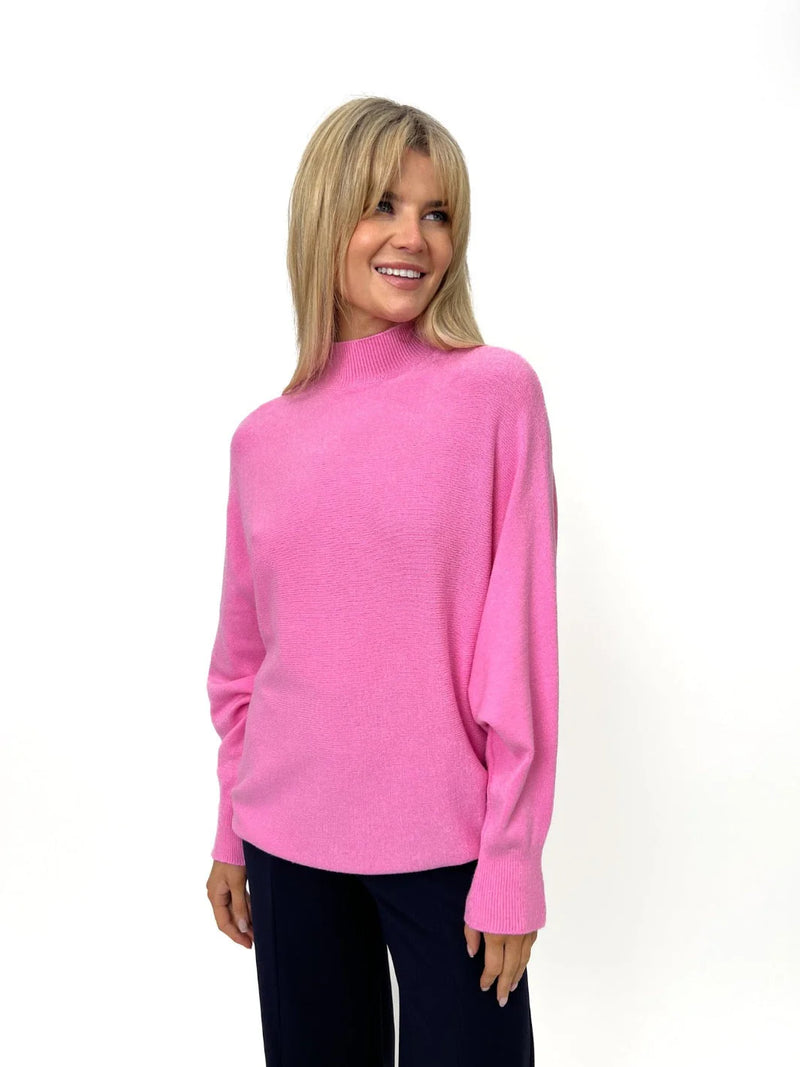 Verona Polo Neck Jumper - Magenta