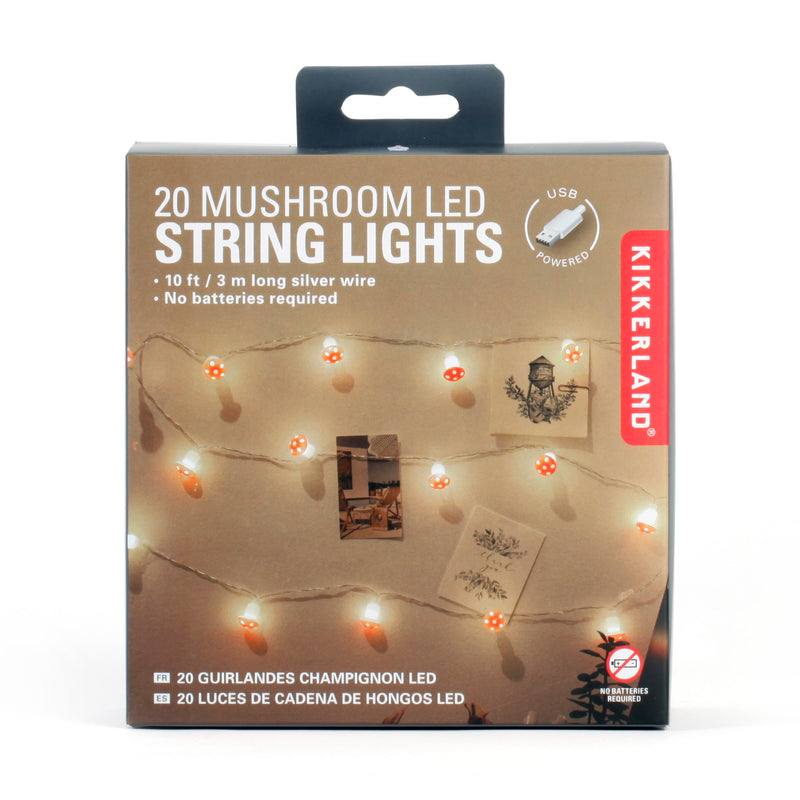 20 Mushroom LED String Lights