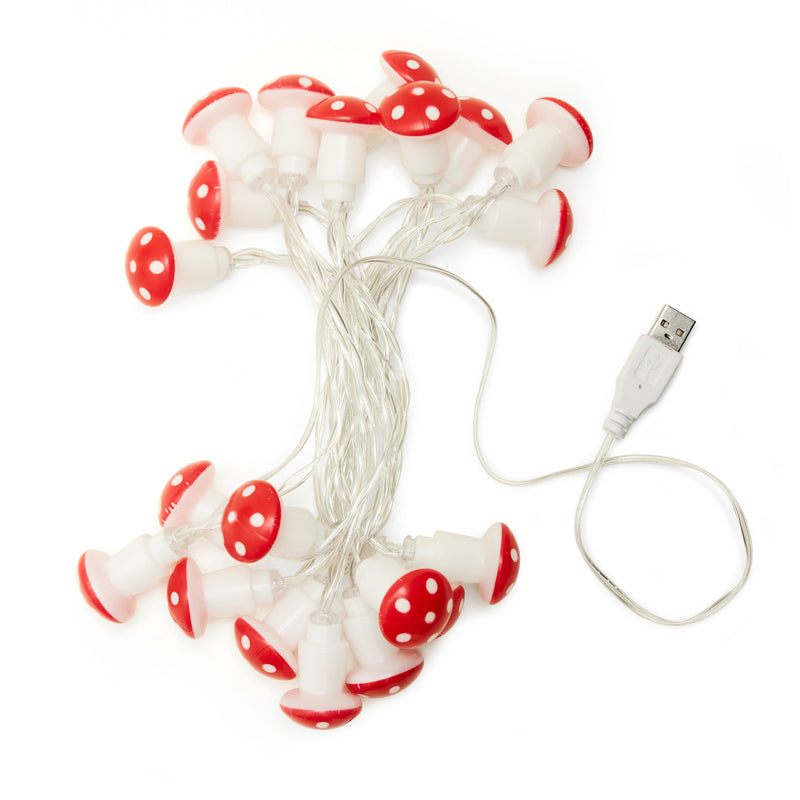 20 Mushroom LED String Lights