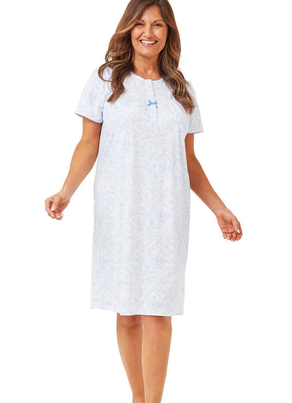 Cotton Nightdress - Blue