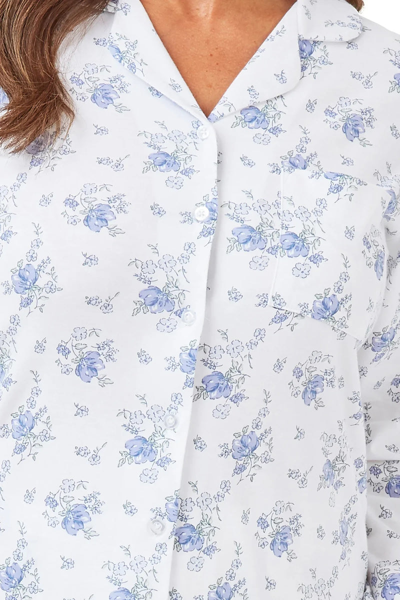 Floral Revere Pyjama - Blue