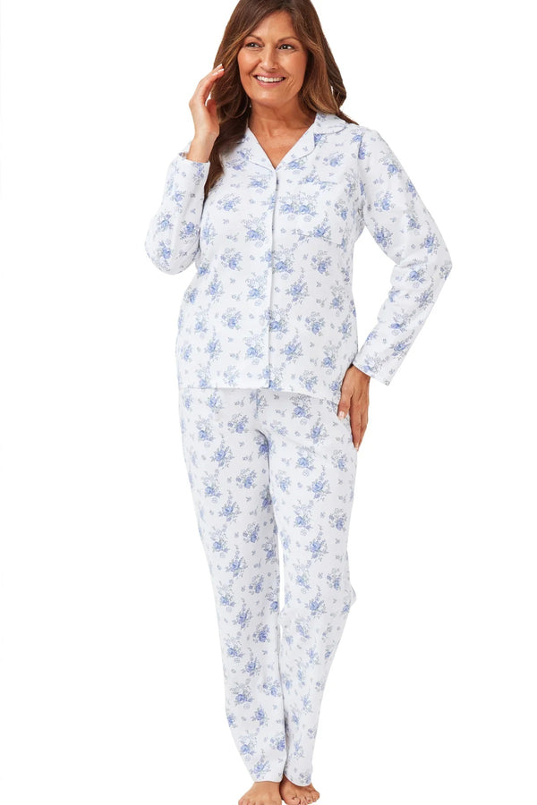 Floral Revere Pyjama - Blue