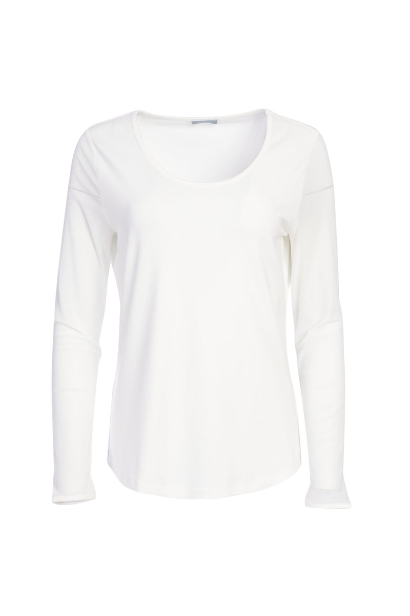 Mesh Sleeve Top - White