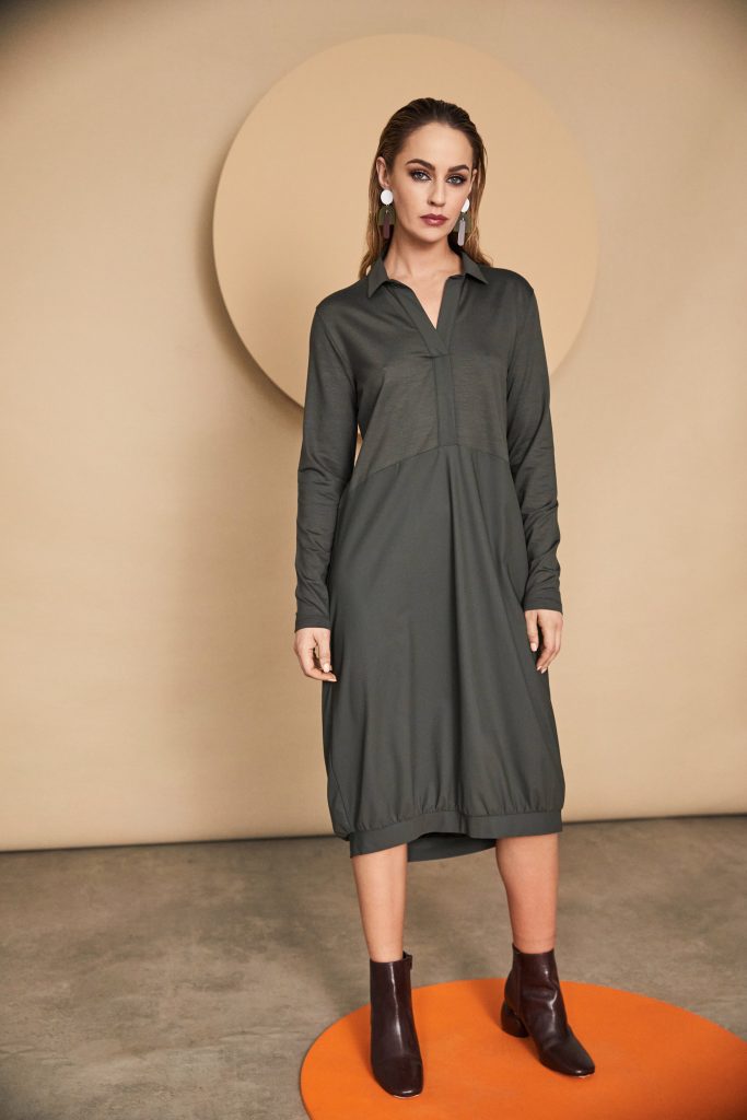 Shirt Style Dress - Forest