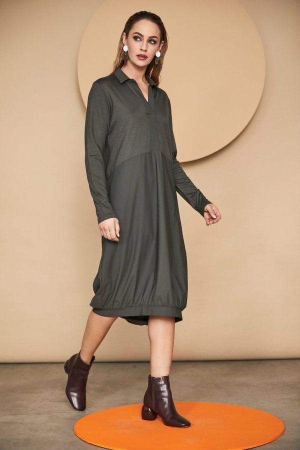 Shirt Style Dress - Forest