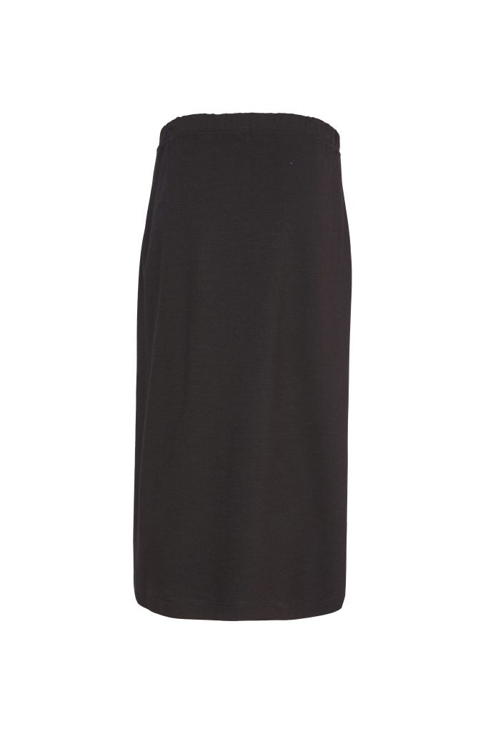 Zip Front Skirt - Black