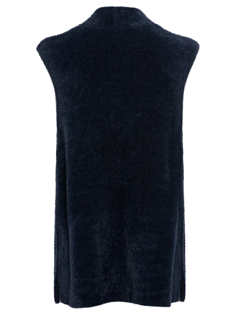 Cool Vison Sleeveless Cardigan - Ink Blue