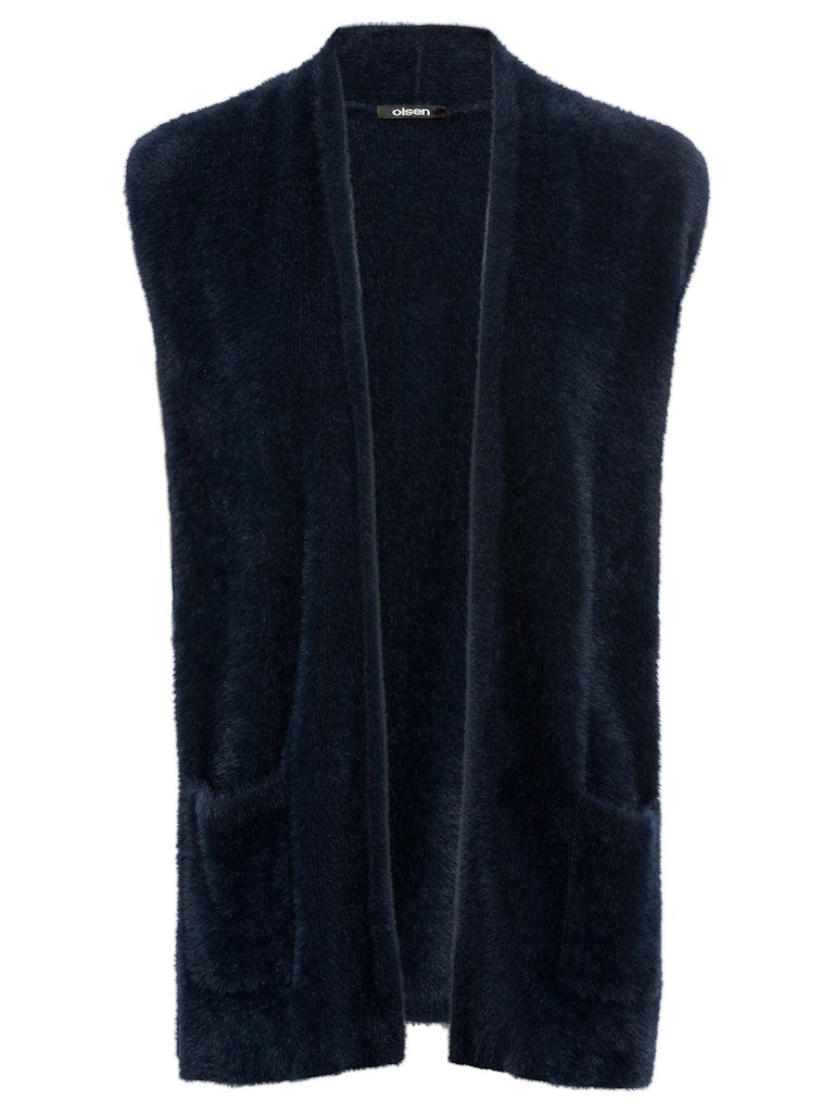 Cool Vison Sleeveless Cardigan - Ink Blue