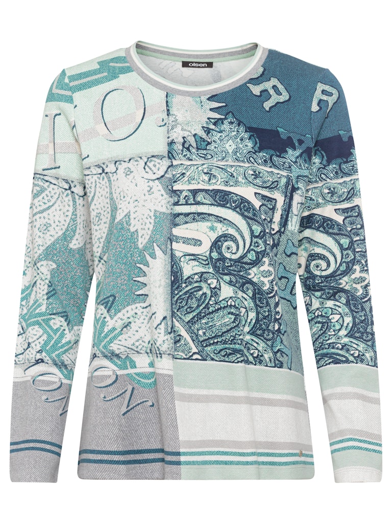 Cool Vision Round Neck Print Tee - Icy Mint