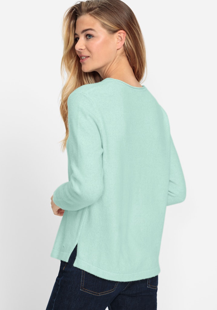 Cool Vision V Neck Jumper - Icy Mint Melange