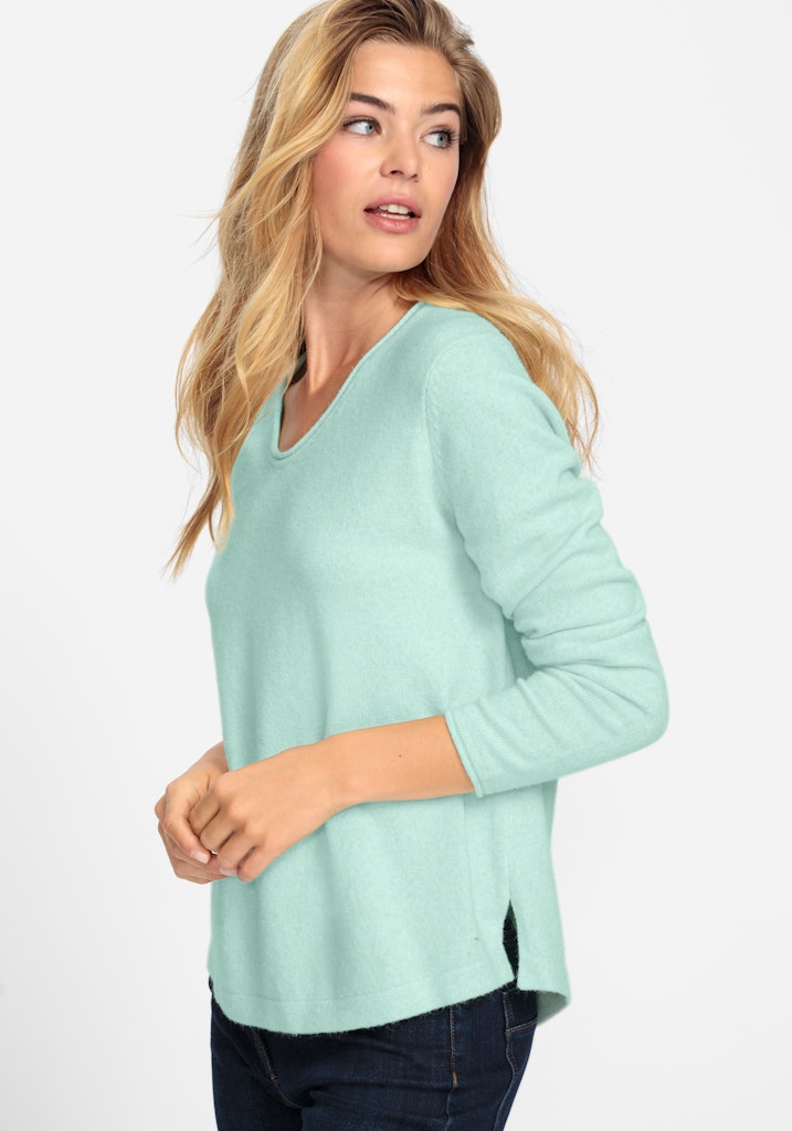 Cool Vision V Neck Jumper - Icy Mint Melange