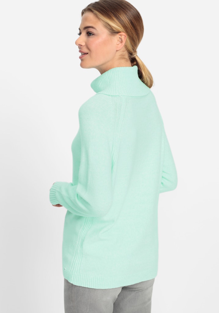 Cool Vision Polo Neck Jumper - Icy Mint Melange