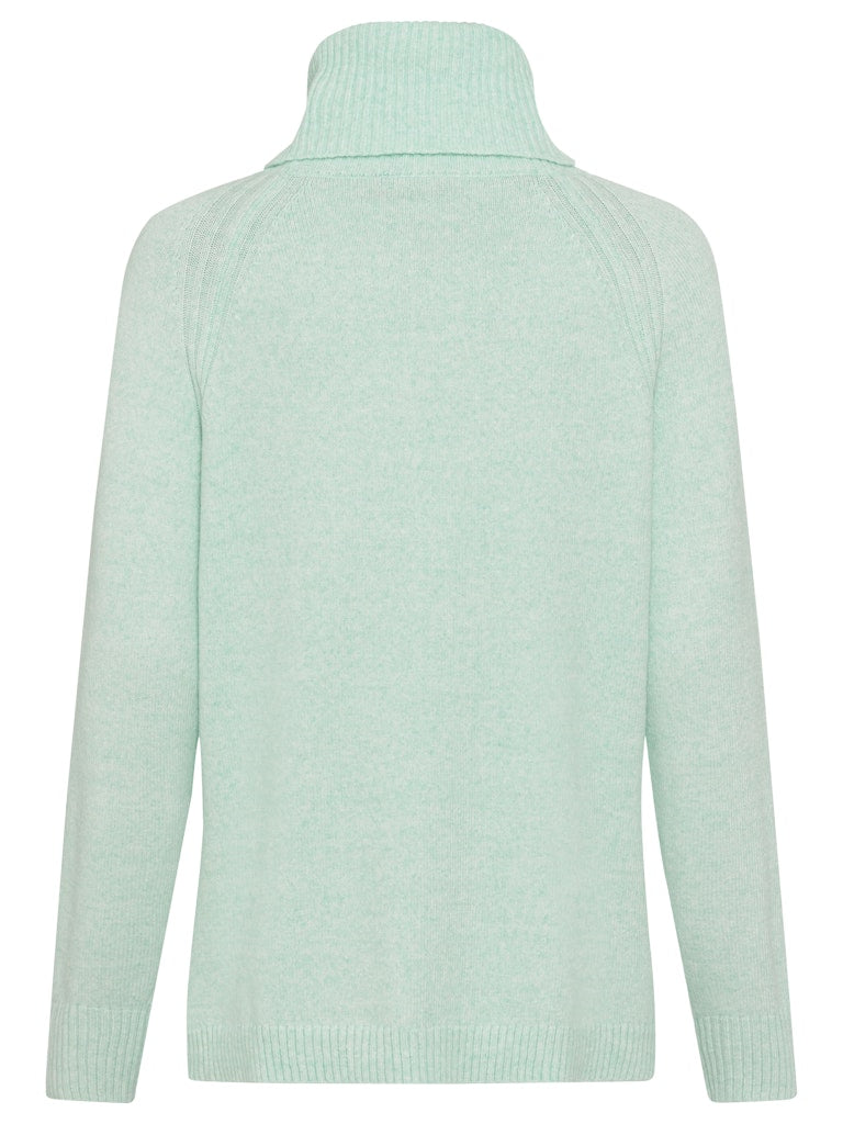 Cool Vision Polo Neck Jumper - Icy Mint Melange