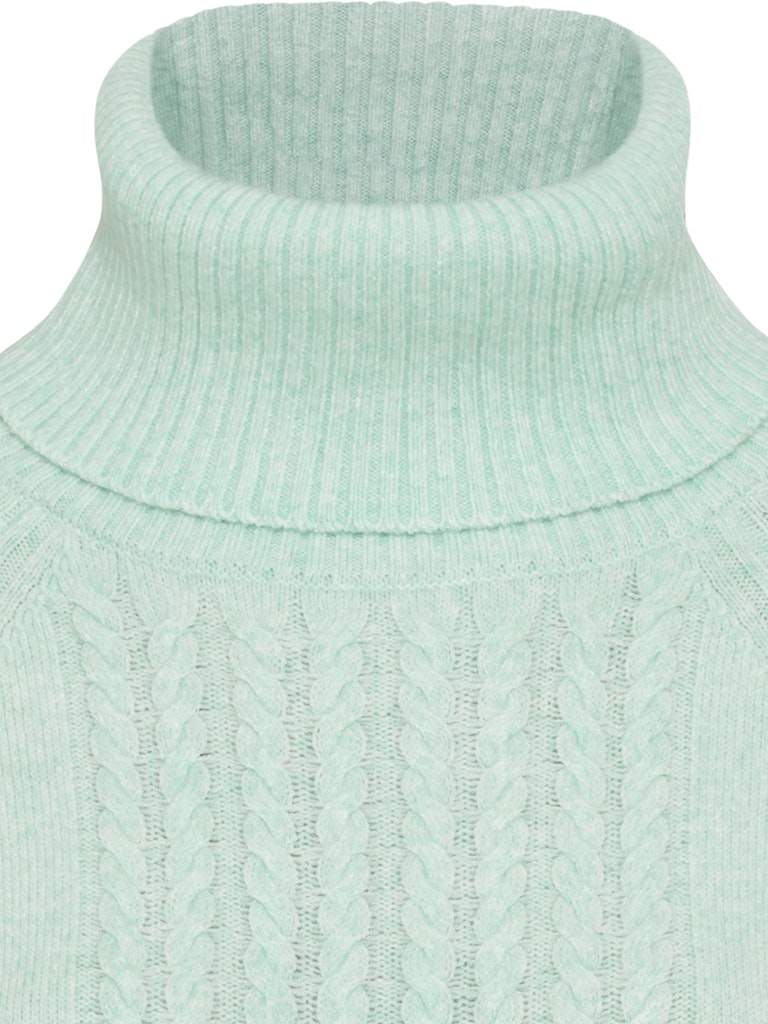 Cool Vision Polo Neck Jumper - Icy Mint Melange