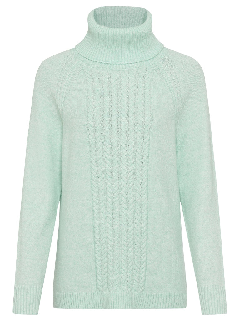 Cool Vision Polo Neck Jumper - Icy Mint Melange