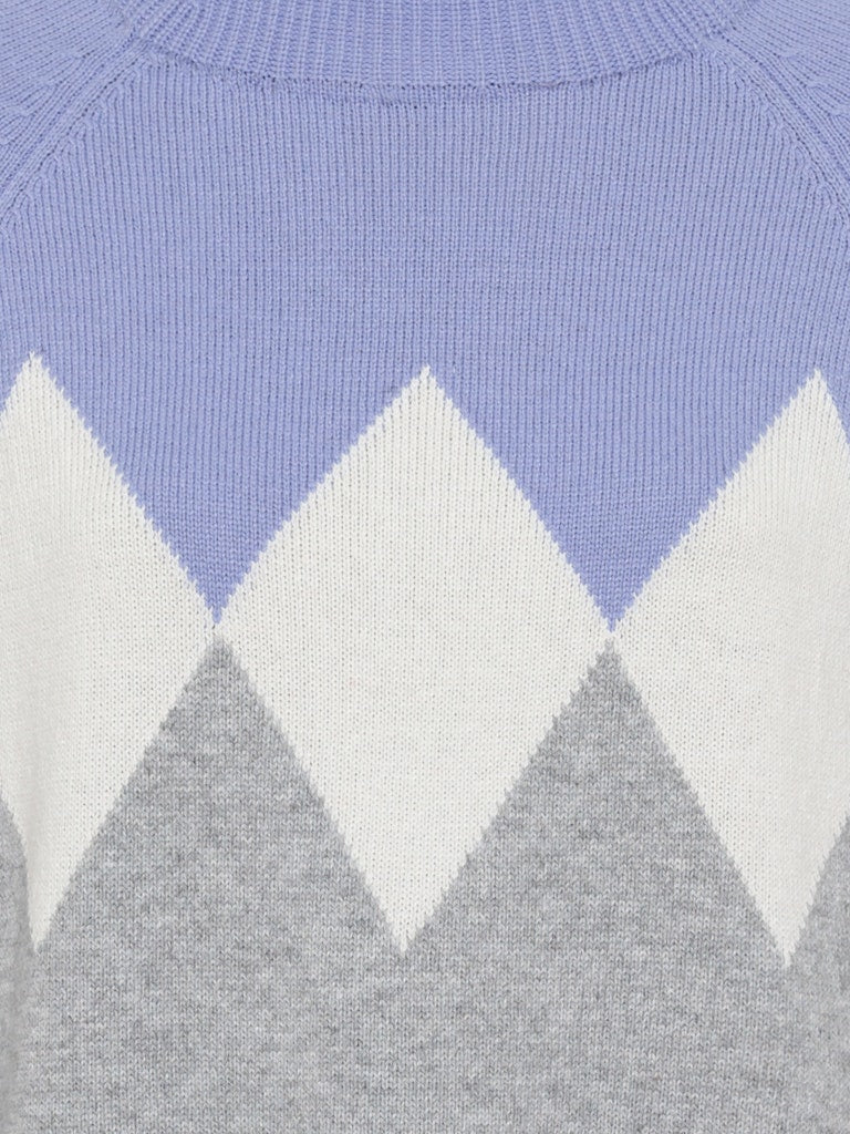 Cool Vision Diamand Design Jumper - Pearl Grey Melange