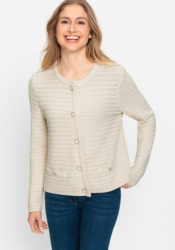 Long Sleeve Cardigan - Canvas Beige