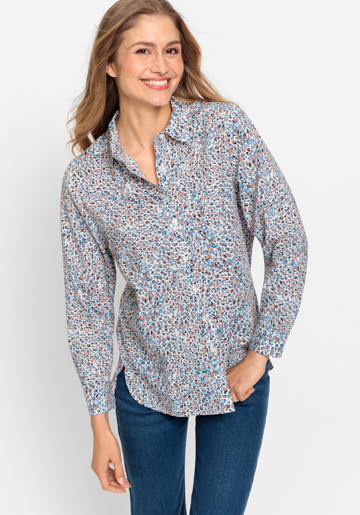 Long Sleeve Blouse - Coronet Blue