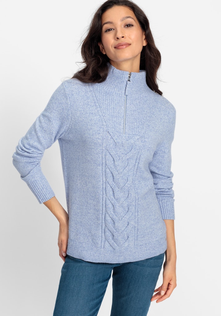 Long Sleeve Jumper - Crystal Blue Melange