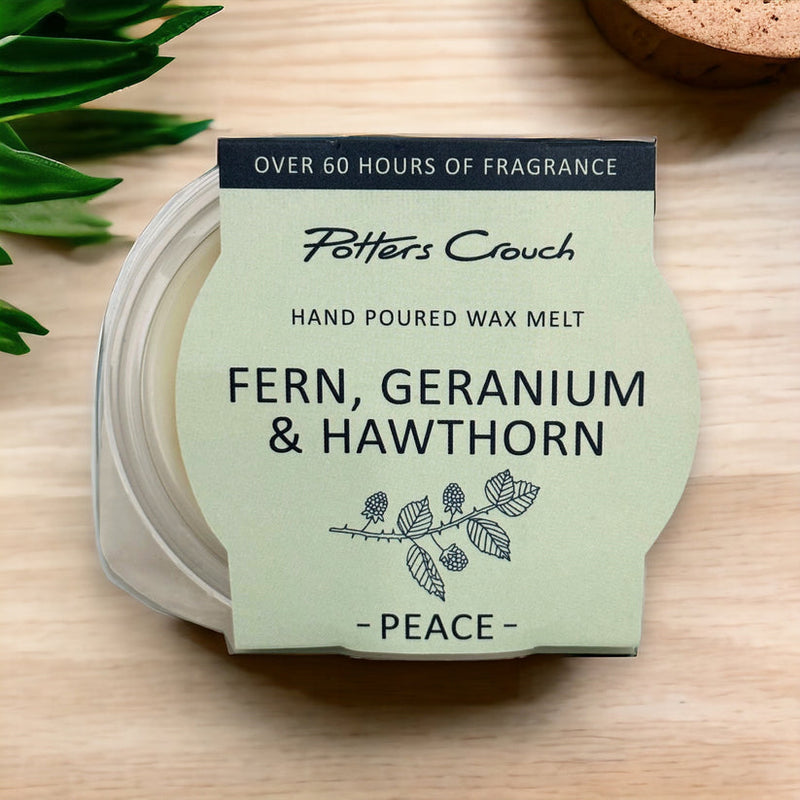 Wax Melt Pot - Fern Geranium & Hawthorn