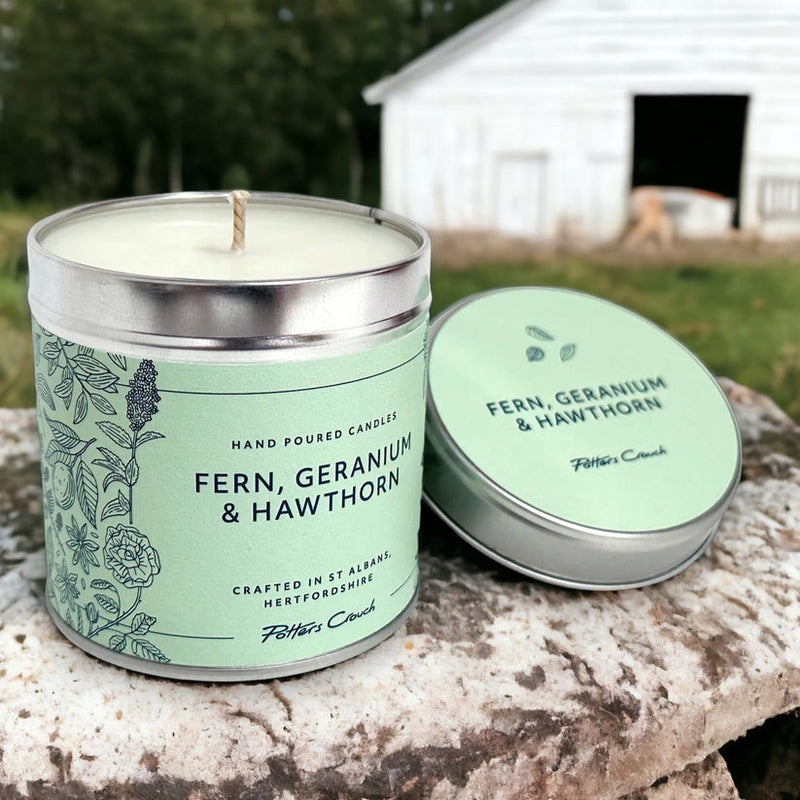 Wellness Candle Tin - Fern Geranium & Hawthorn