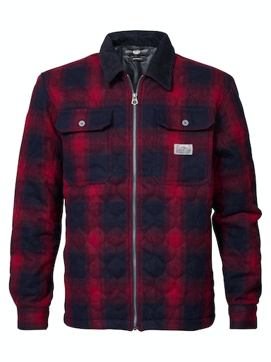 Long Sleeve Check Jacket - Garnet