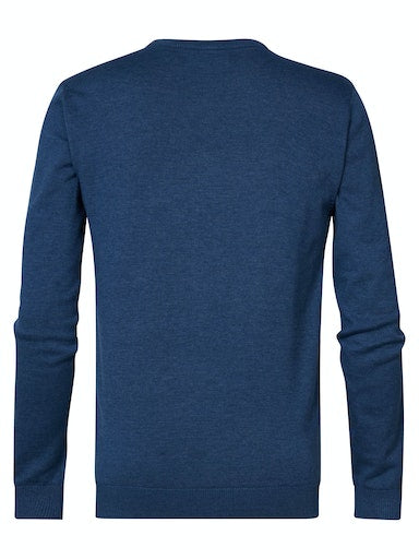 Plain Round Neck Jumper - Sapphire