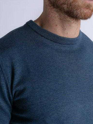 Plain Round Neck Jumper - Sapphire