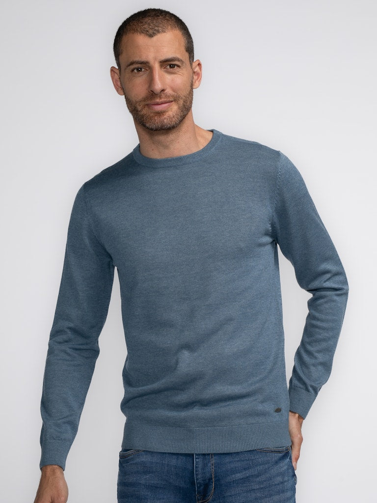 Plain RoundNeck Jumper - Light Shadow