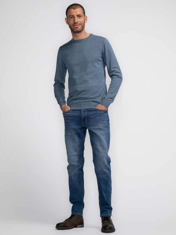 Plain RoundNeck Jumper - Light Shadow