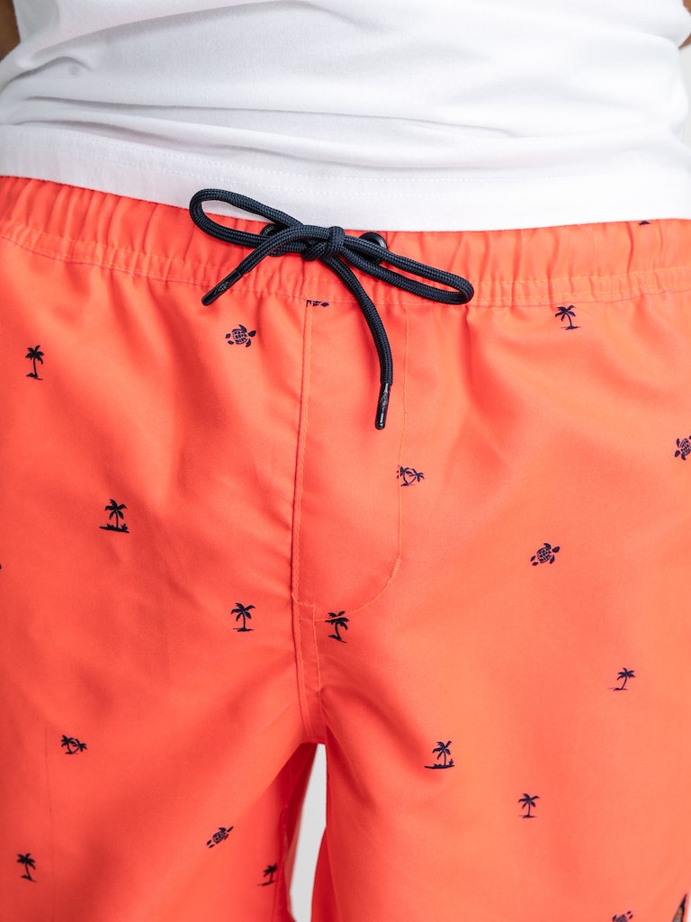 Swim Shorts - Fiery Coral