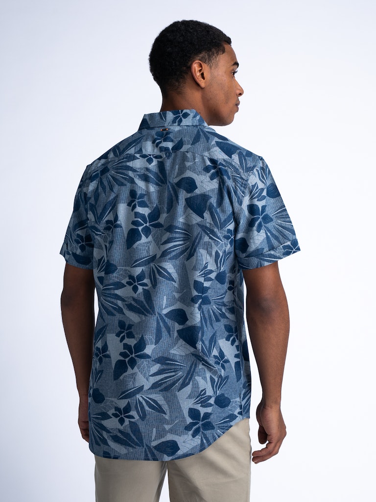 All Over Print Shirt - Petrol Blue