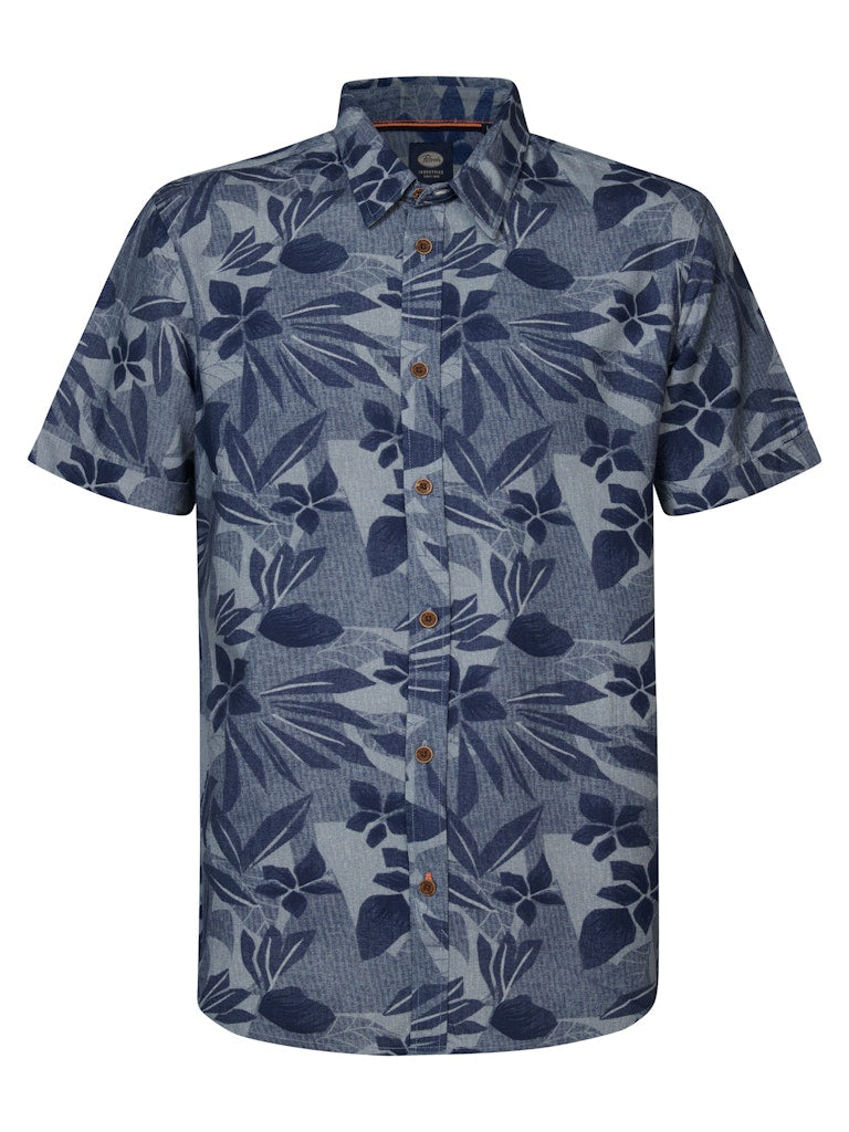 All Over Print Shirt - Petrol Blue