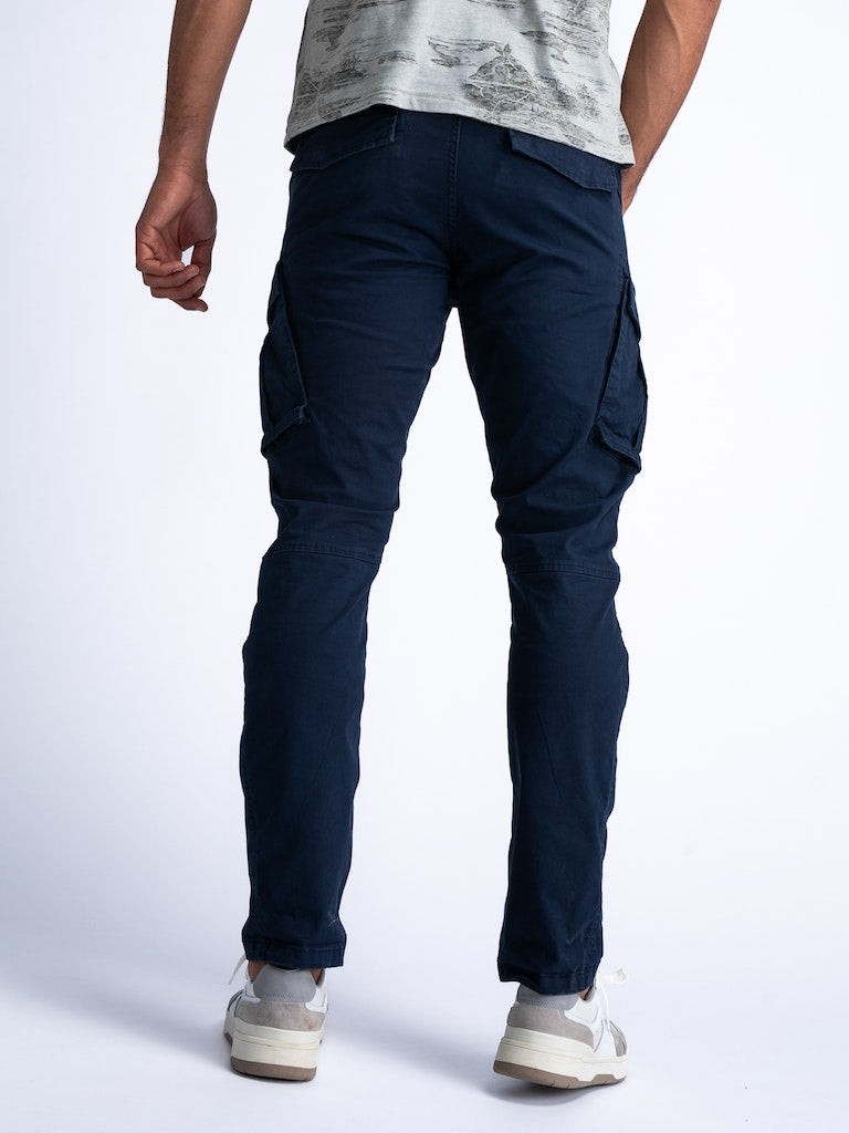 Non Denim Cargos - Navy Blue