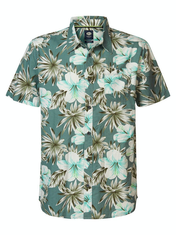 All Over Print Shirt - Aqua Grey