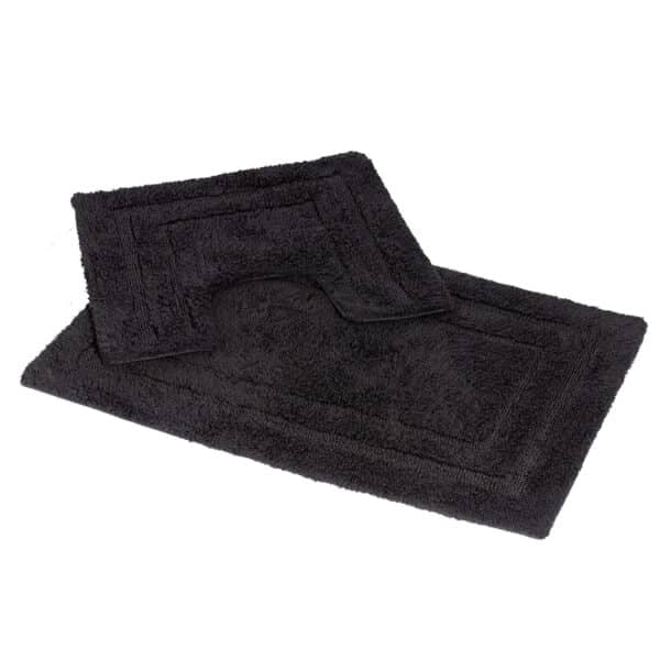 Pinnacle 2 Piece Bath Mat Set - Charcoal