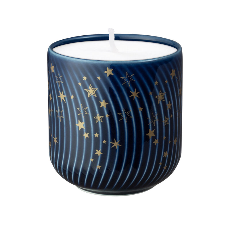 Porcelain Arc Blue Stars Candle Pot