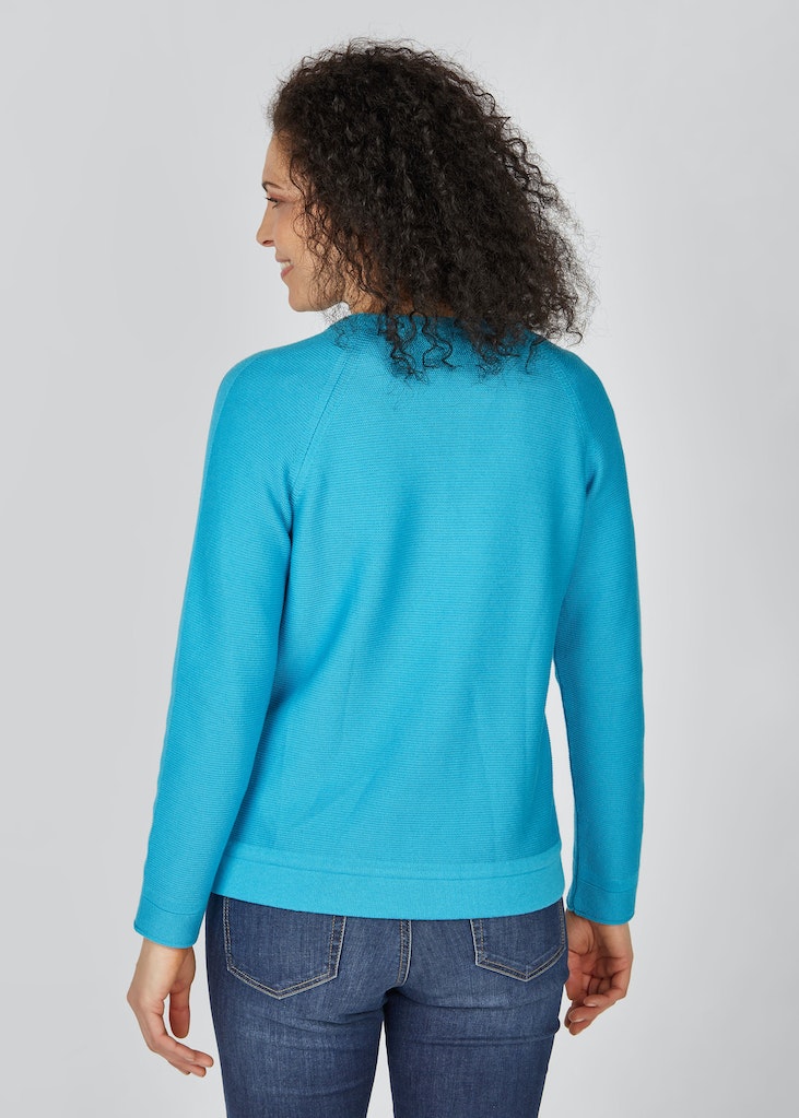 Blue Romance Zip Cardigan - Turquoise