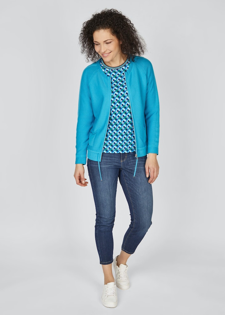 Blue Romance Zip Cardigan - Turquoise